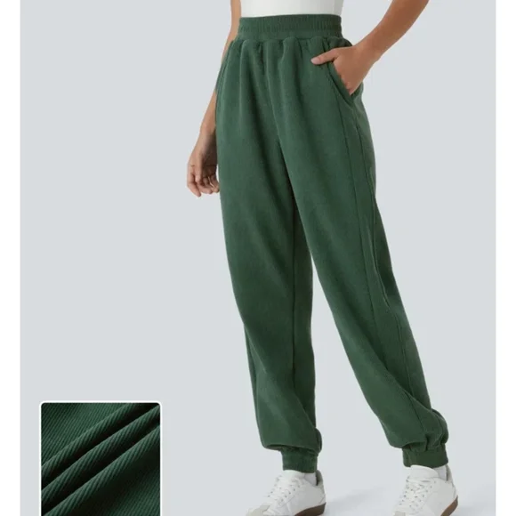Women's Green Jogger Pants - Picture 2 of 2